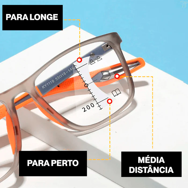 Óculos Ultra Focal com Grau Adaptável Unissex - Armação Signal (Compre 1 Leve 2)