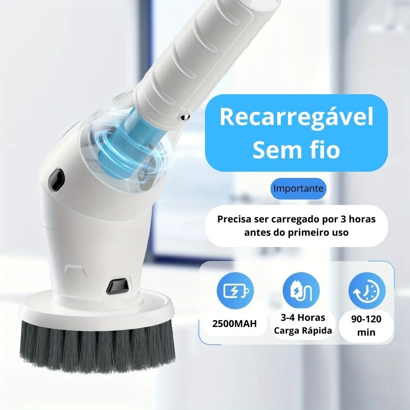 Esfregão Elétrico Giratório 8 em 1 -  SPINCLEAN PRO 8