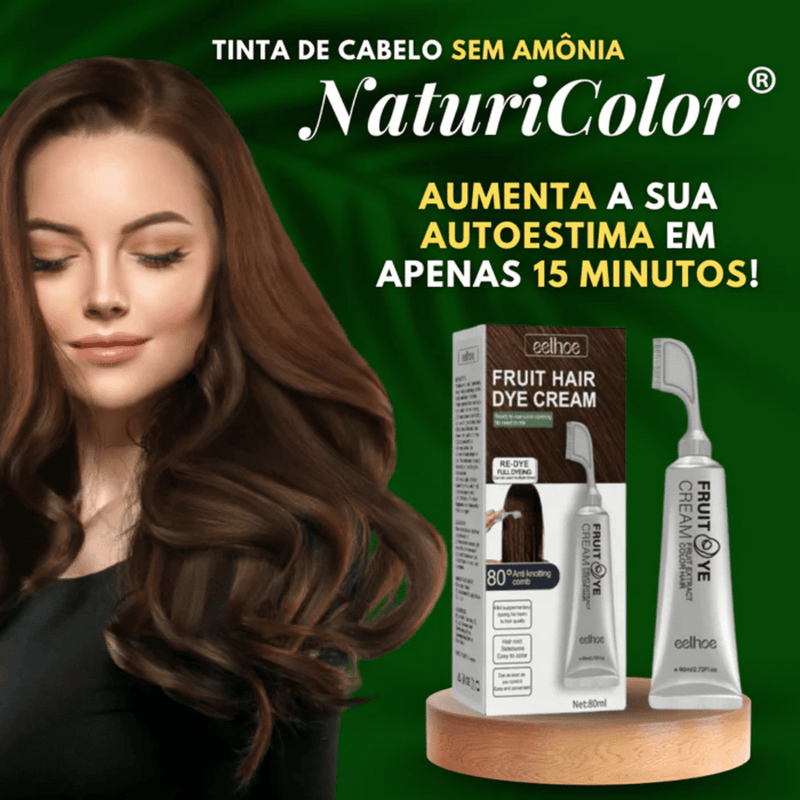 Tinta de Cabelo Vegetal NaturiColor + Escovinha Brinde